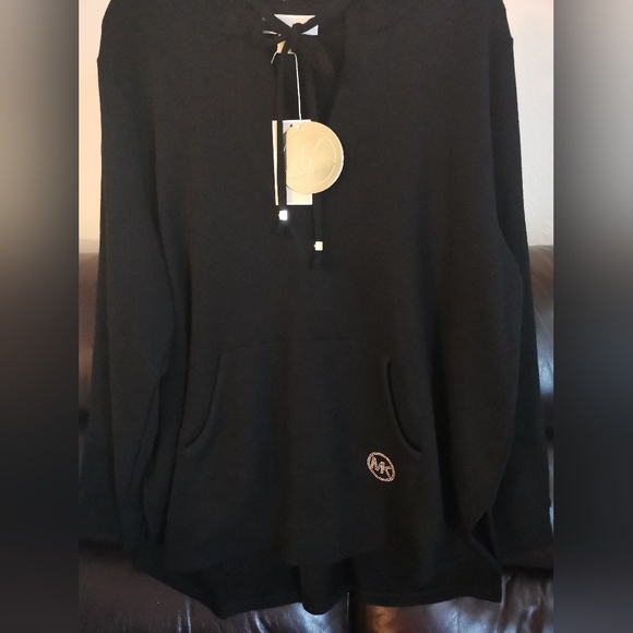 Michael Kors Sweaters - Michael Kors Women Black Sweater with Hoodie Size: 2X